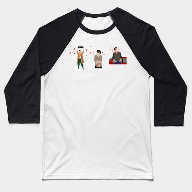 80s heartthrob line up Baseball T-Shirt by Penny Lane Designs Co.